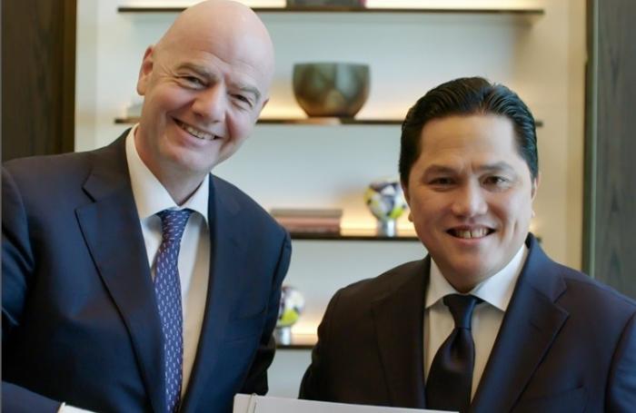 Bertemu Presiden FIFA, Erick Thohir Bahas Kemajuan Sepak Bola Indonesia