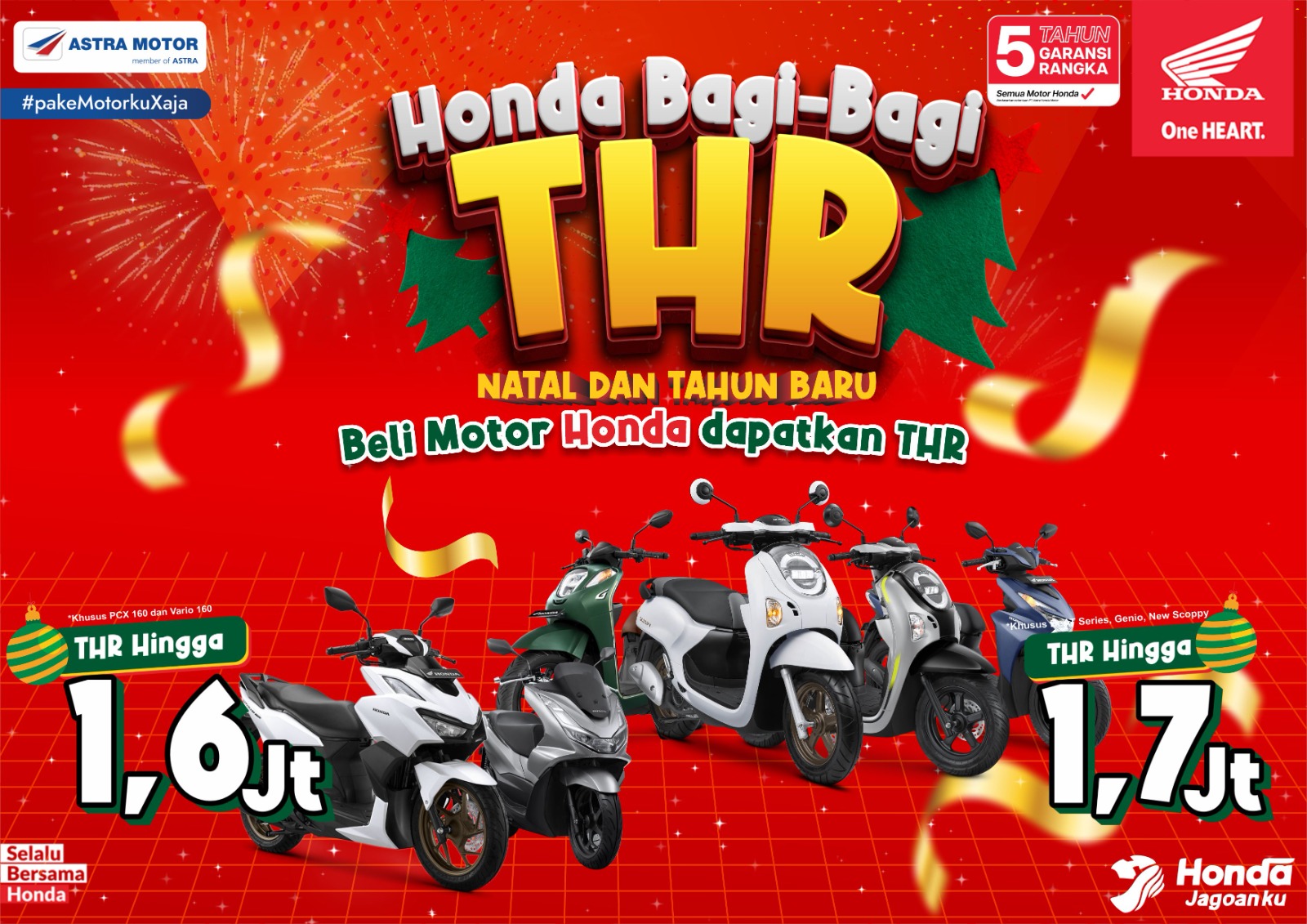 Honda Bagi-bagi THR pada Momen Natal dan Tahun Baru