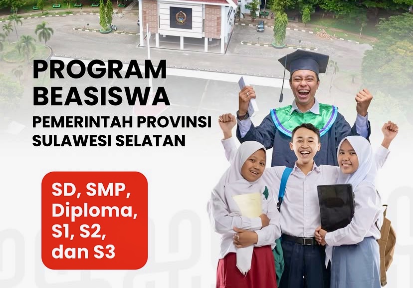 Pemprov Sulsel Hadirkan Beasiswa Tingkat SD hingga S3, Cek Syaratnya!