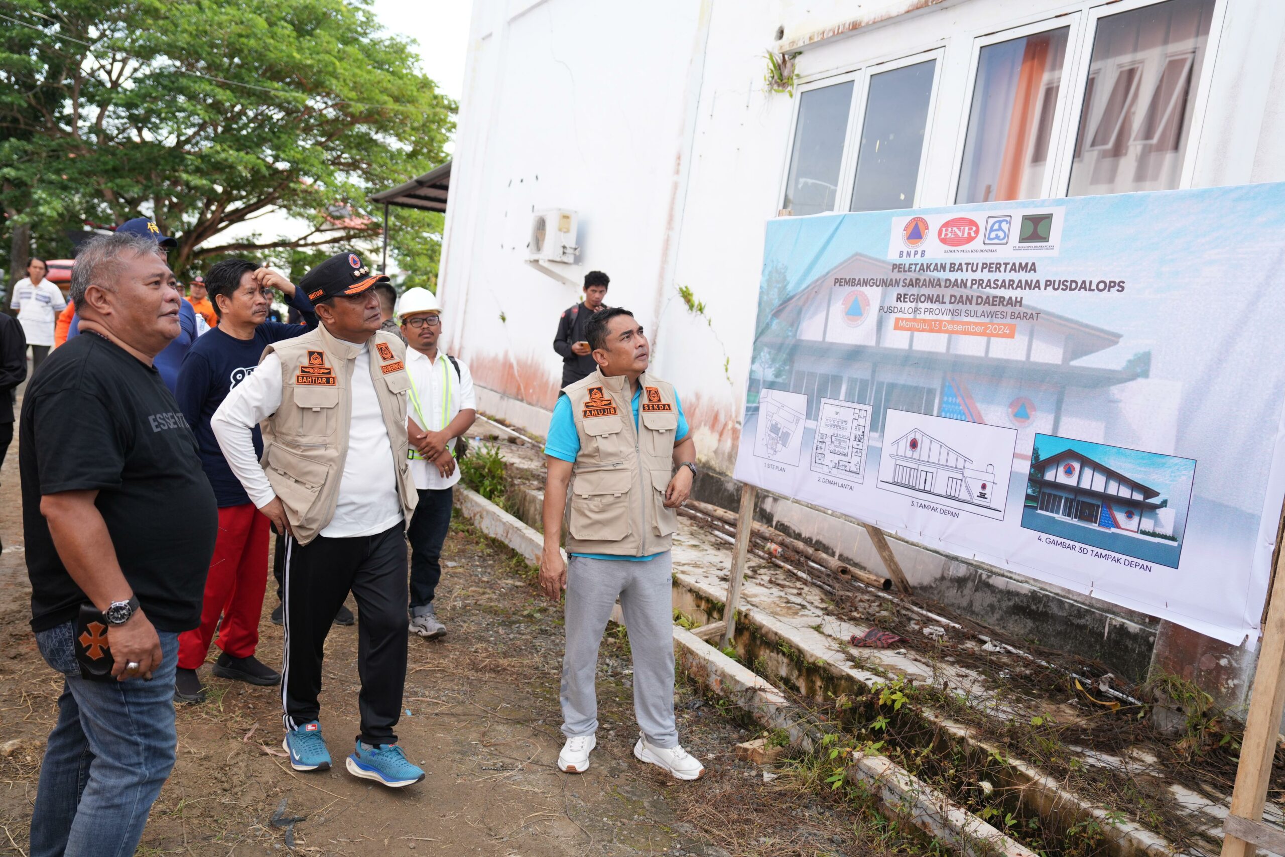 PJ Gubernur Bahtiar Groundbreaking Pembangunan Pusdalops BPBD Sulbar