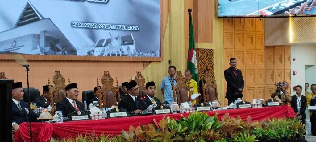 Rapat Paripurna Pelantikan Anggota DPRD Makassar Periode 2024-2029