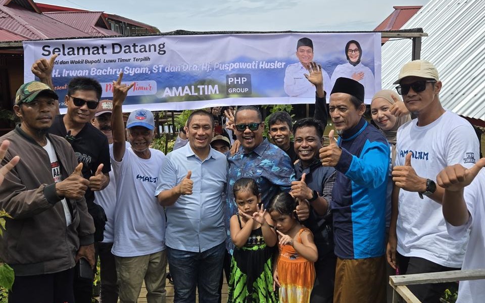 Anak Malili Timur (AMALTIM) menggelar tasyakuran dan silaturahmi untuk merayakan kemenangan pasangan calon Irwan Bachri Syam-Puspawati Husler (IBAS-Puspa)