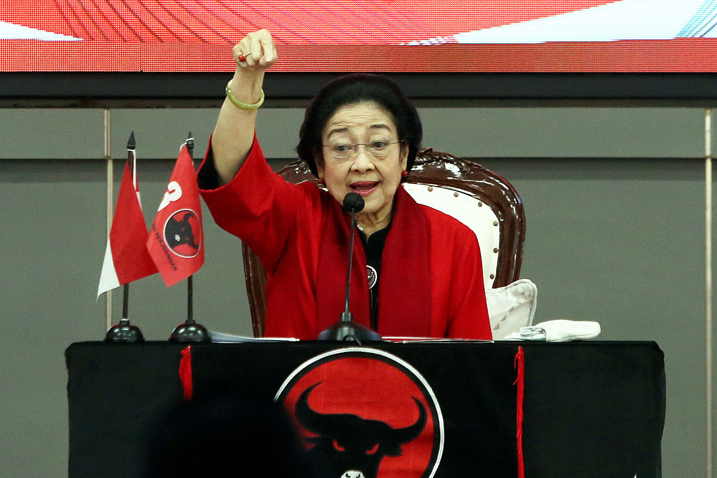 ketum pdi perjuangan megawati soekarnoputri menyampaikan pid 6zuv