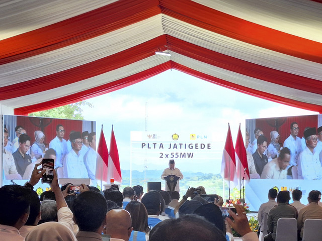 Prabowo Resmikan PLTA Jatigede dan Puluhan Pembangkit Listrik di 17 Wilayah