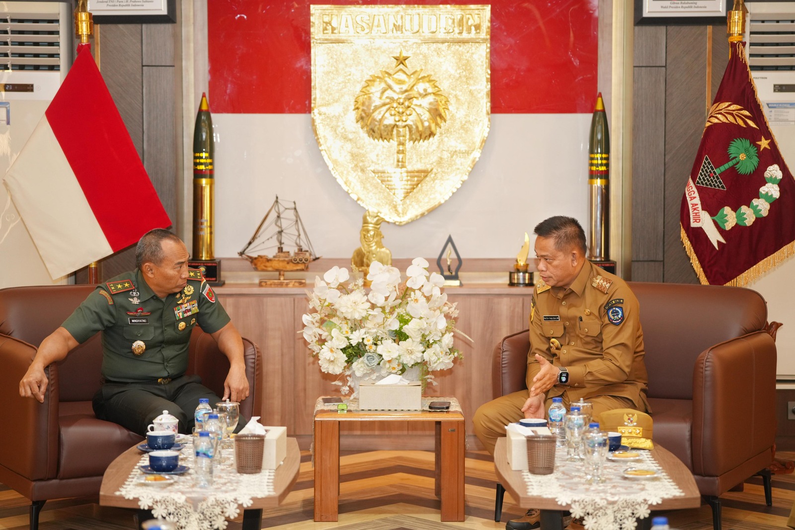 Pj Gubernur Sulsel dan Pangdam XIV Mayjen TNI Bahas Kerjasama Swasembada Pangan