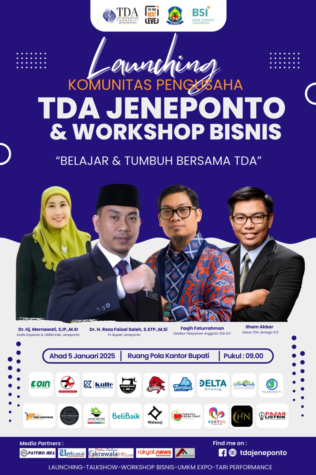 Besok, TDA Jeneponto Segera Diluncurkan, Ini Tujuannya !