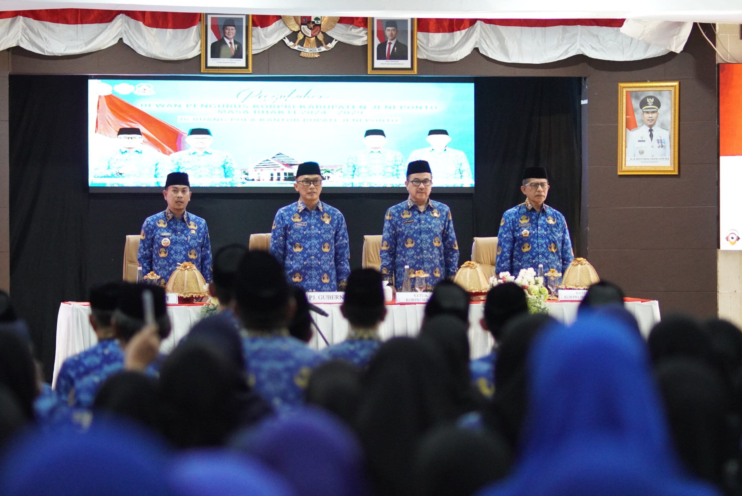 Pj Gubernur Sulsel Hadiri Pengukuhan DP Korpri Kabupaten Jeneponto Masa Bakti 2024-2029