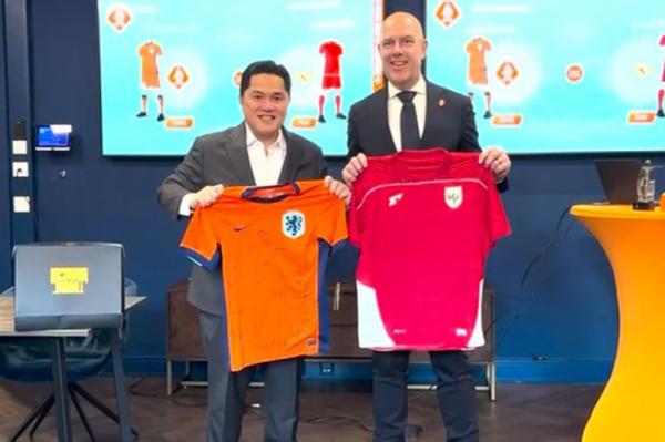Ketua Umum PSSI Erick Thohir Saat Bertemu Dengan Federasi Sepak Bola Belanda (KNVB)