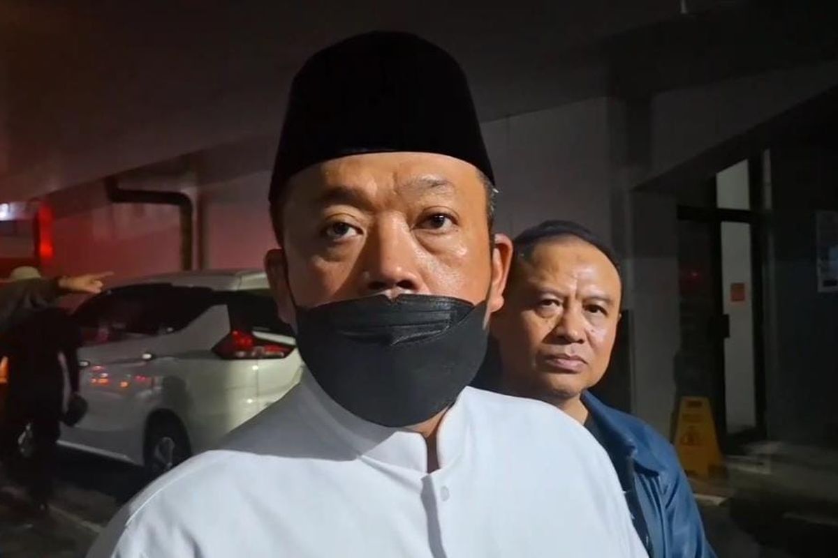 Menteri ATR BPN Nusron Wahid Saat Mendatangi Kantor Kementerian ATR BPN Yang Terbakar