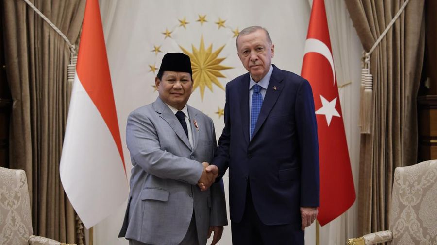 Prabowo Subianto Bersalaman Dengan Recep Tayyip Erdogan