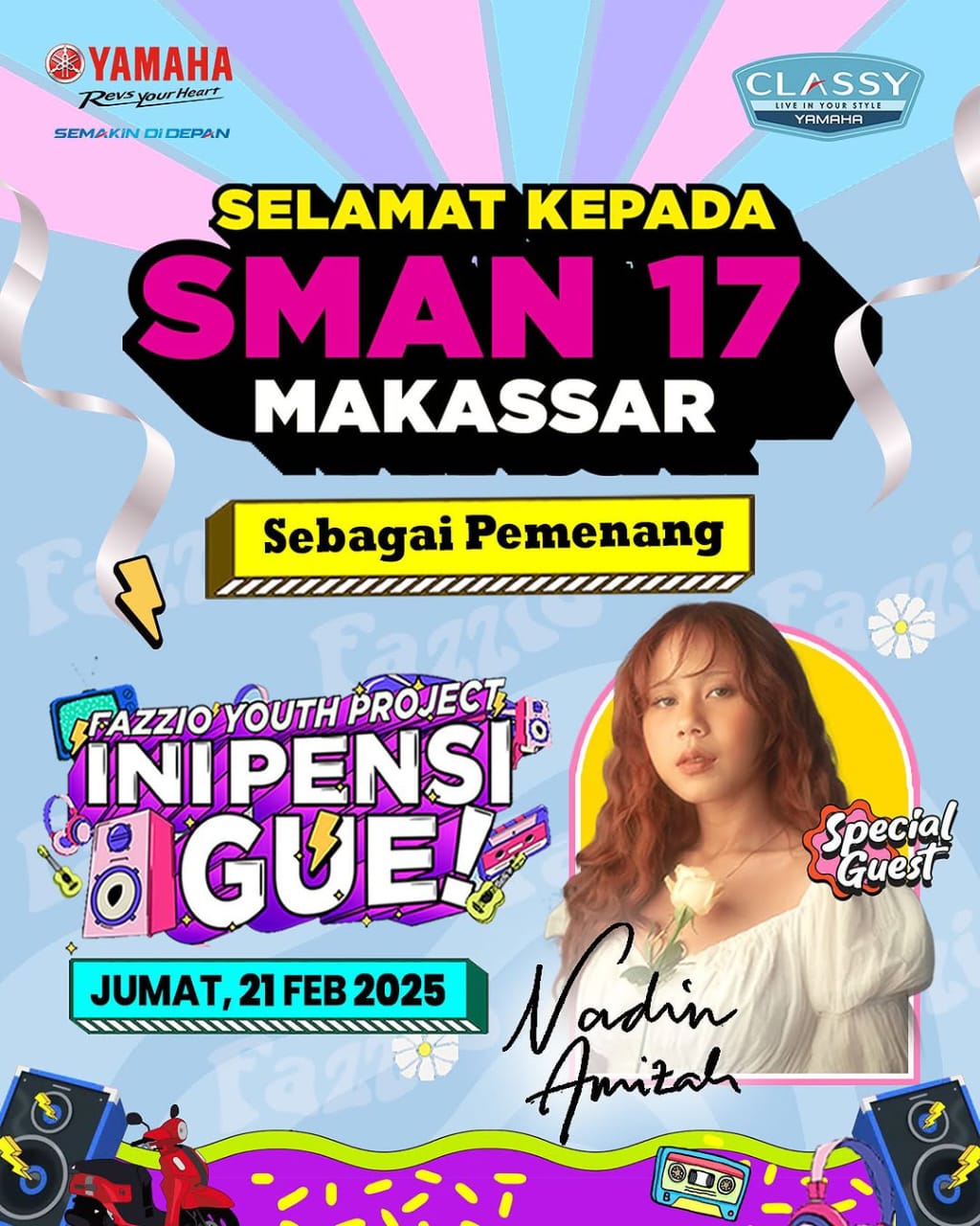 Nadin Amizah Siap Hibur Pelajar Makassar di Event FYP SJAM
