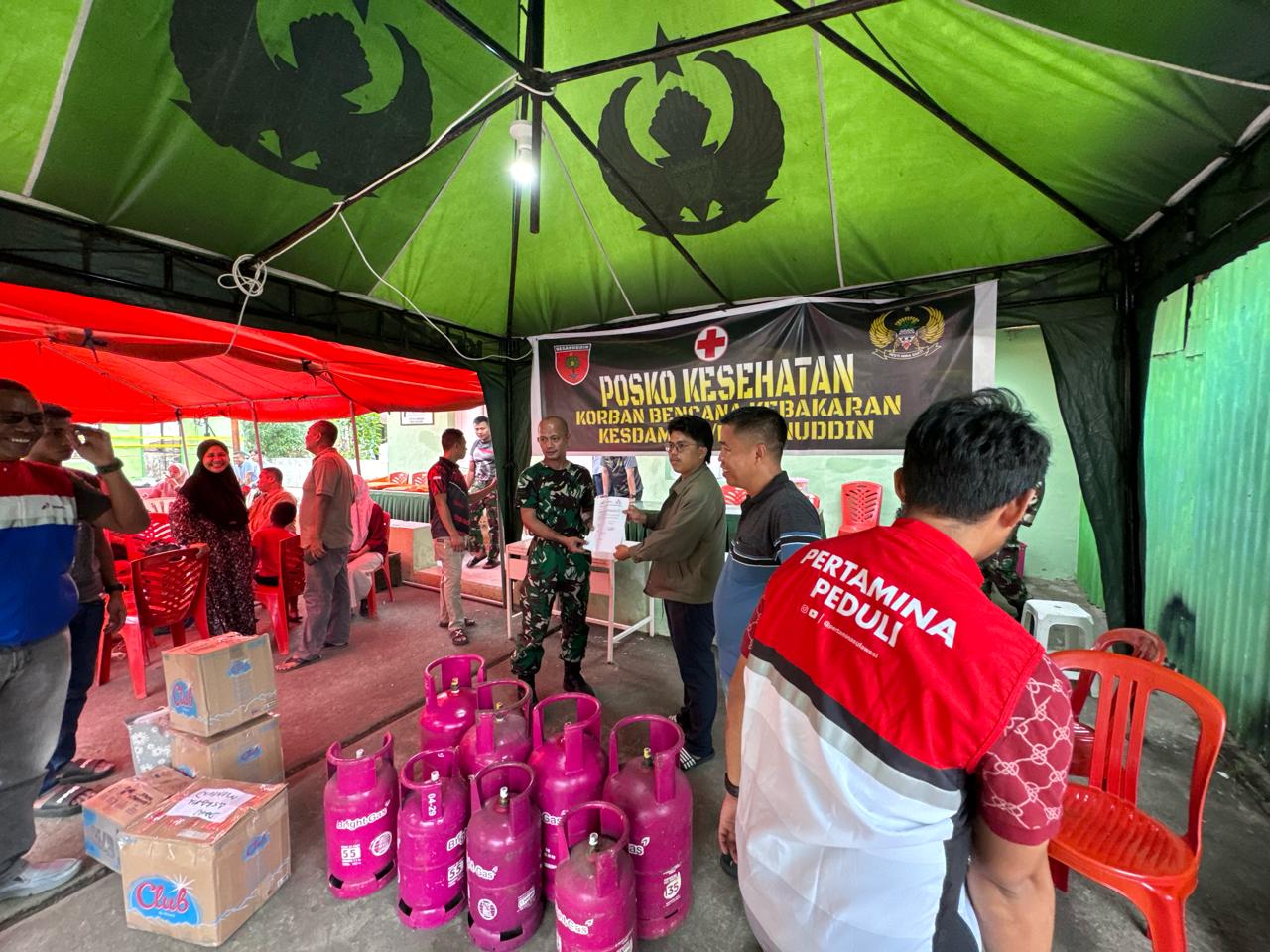 Pertamina Sulawesi Salurkan Bantuan untuk Korban Kebakaran Asrama Kesdam Makassar