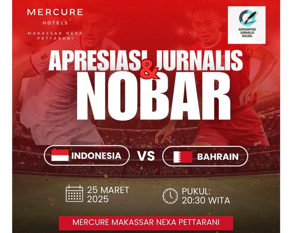 KJS Gelar Apresiasi Media dan Nobar Timnas Indonesia vs Bahrain