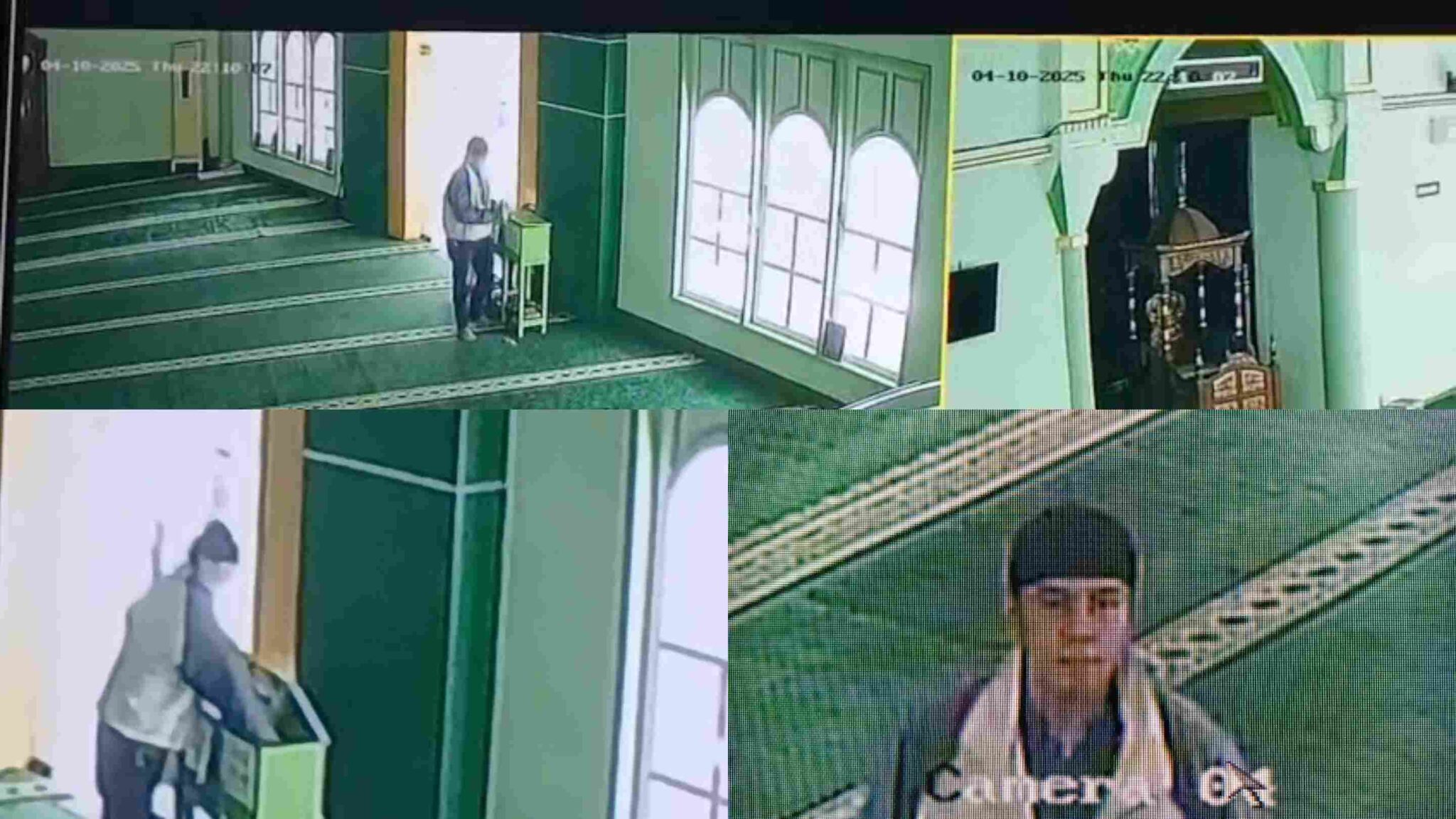 Aksi Pencuri Kotak Amal Terekam Jelas CCTV Masjid di Makassar