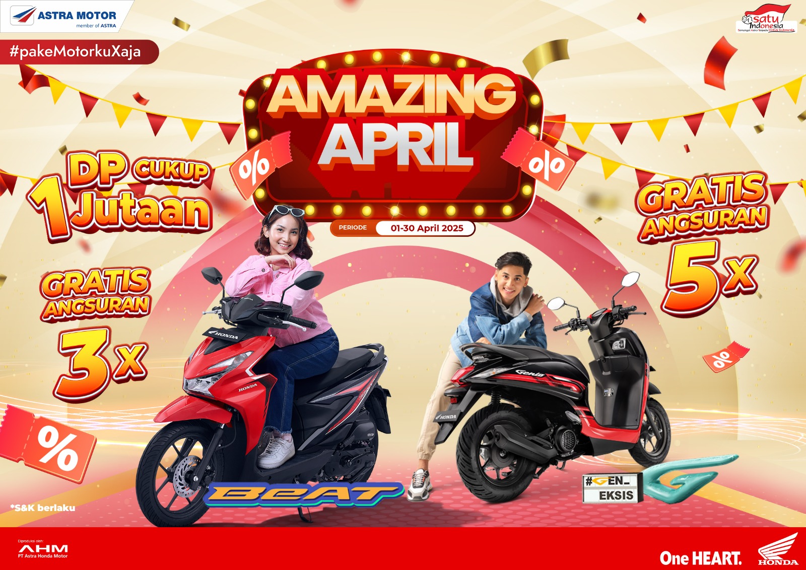 Promo Spesial Honda di Bulan April, dari Motor Matic Hingga Sport
