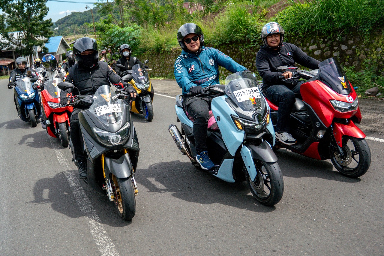 Perayaan Satu Dekade NMAX, Ratusan Biker Sulsel Riding Ke Puncak Malino