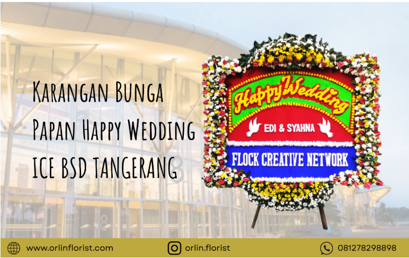 Toko Bunga Papan Wedding ICE BSD Tangerang