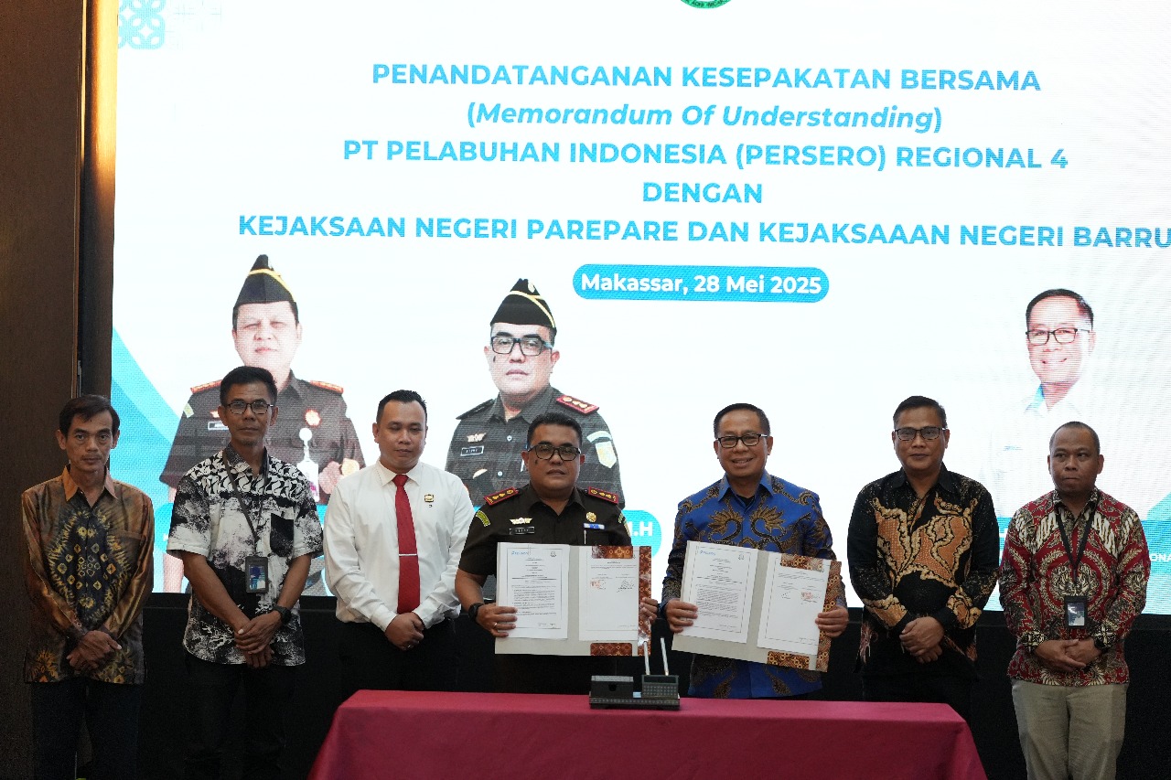 Perkuat Kepastian Hukum, Pelindo Regional 4 Teken MoU dengan Kejari Parepare dan Barru
