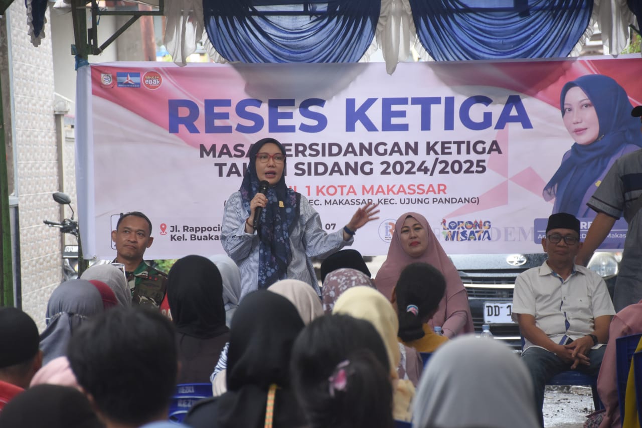 Anggota DPRD Makassar Rezki Saat Reses Ketiga di Kelurahan Buakana, Kecamatan Rappocini, Kota Makassar