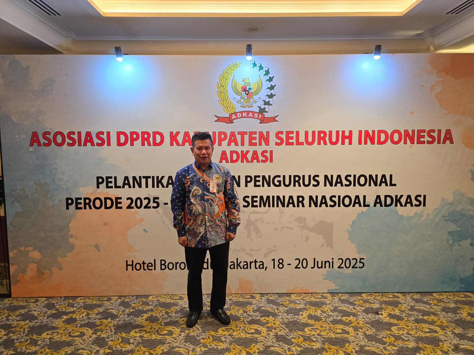 Ketua DPRD Gowa, Ramli Siddik Saat Menghadiri Pelantikan Dewan Pengurus Nasional ADKASI Periode 2025-2030