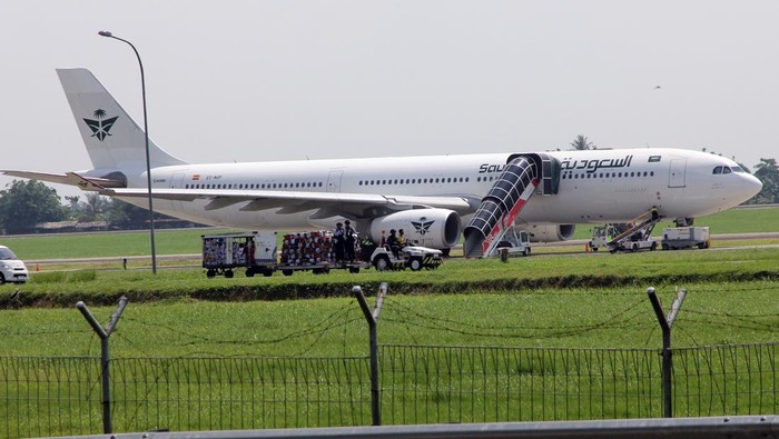 Pesawat Saudia Airlines SV 5688 Membawa 376 Jemaah Haji Indonesia
