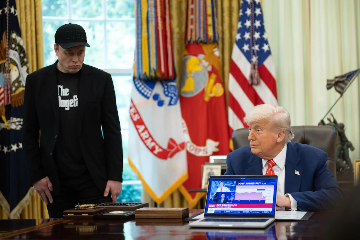 Presiden AS, Donald Trump Bersama Elon Musk