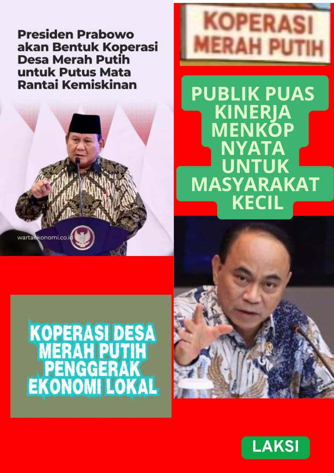 Publik Puas Terhadap Kinerja Menkop Budi Arie Lewat Koperasi Desa Merah Putih