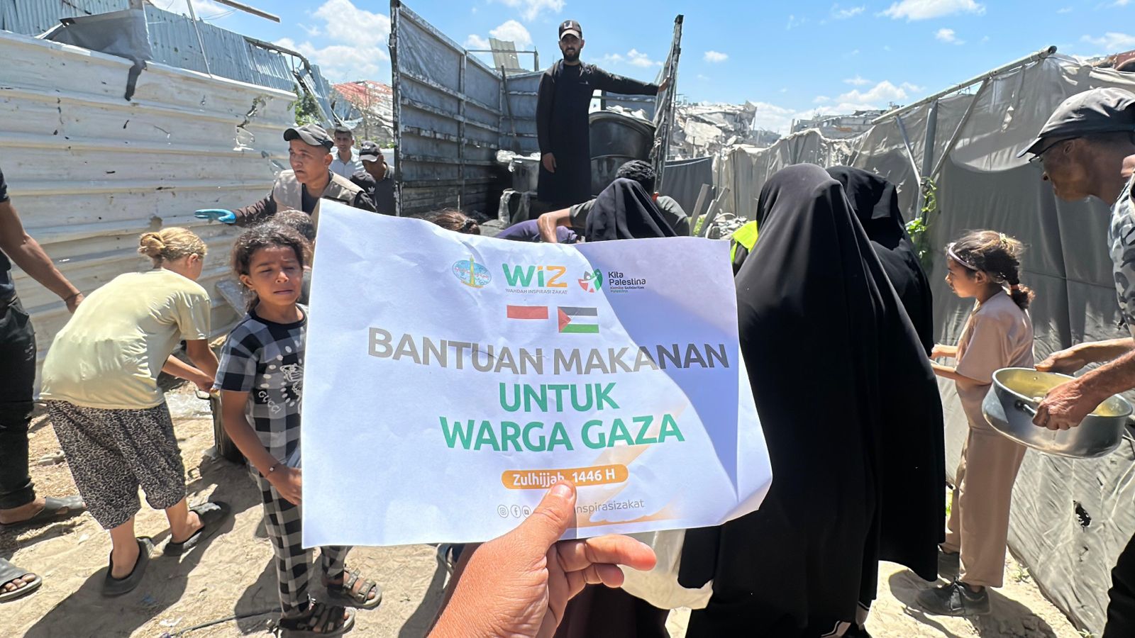 WIZ dan KITA Palestina Salurkan Bantuan Makanan untuk 1.980 Warga Gaza