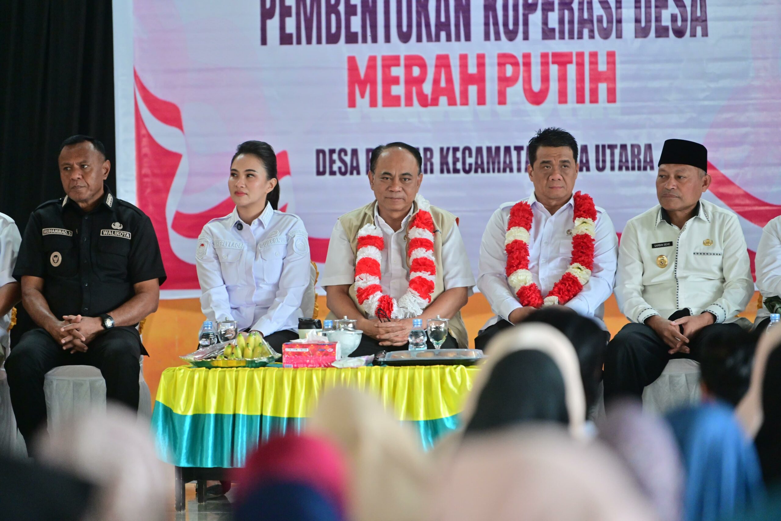 Wamendes Ariza saat Peluncuran dan Dialog Percepatan Musyawarah Desa/Kelurahan Khusus Pembentukan Koperasi Desa/Kelurahan Merah Putih di Sofifi, Maluku Utara