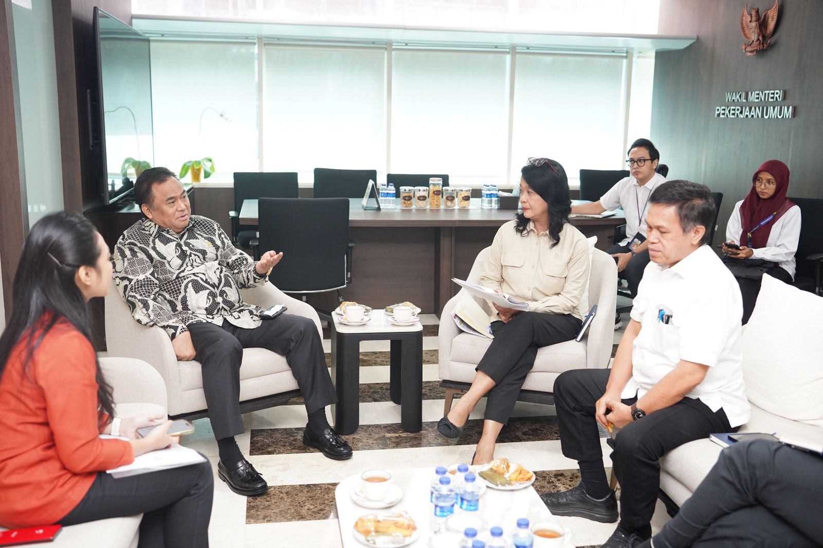 Rachmat Gobel bertemu Wakil Menteri Perkerjaan Umum RI didampingi Dirjend dan Direktur Kementerian PU. (Ist)