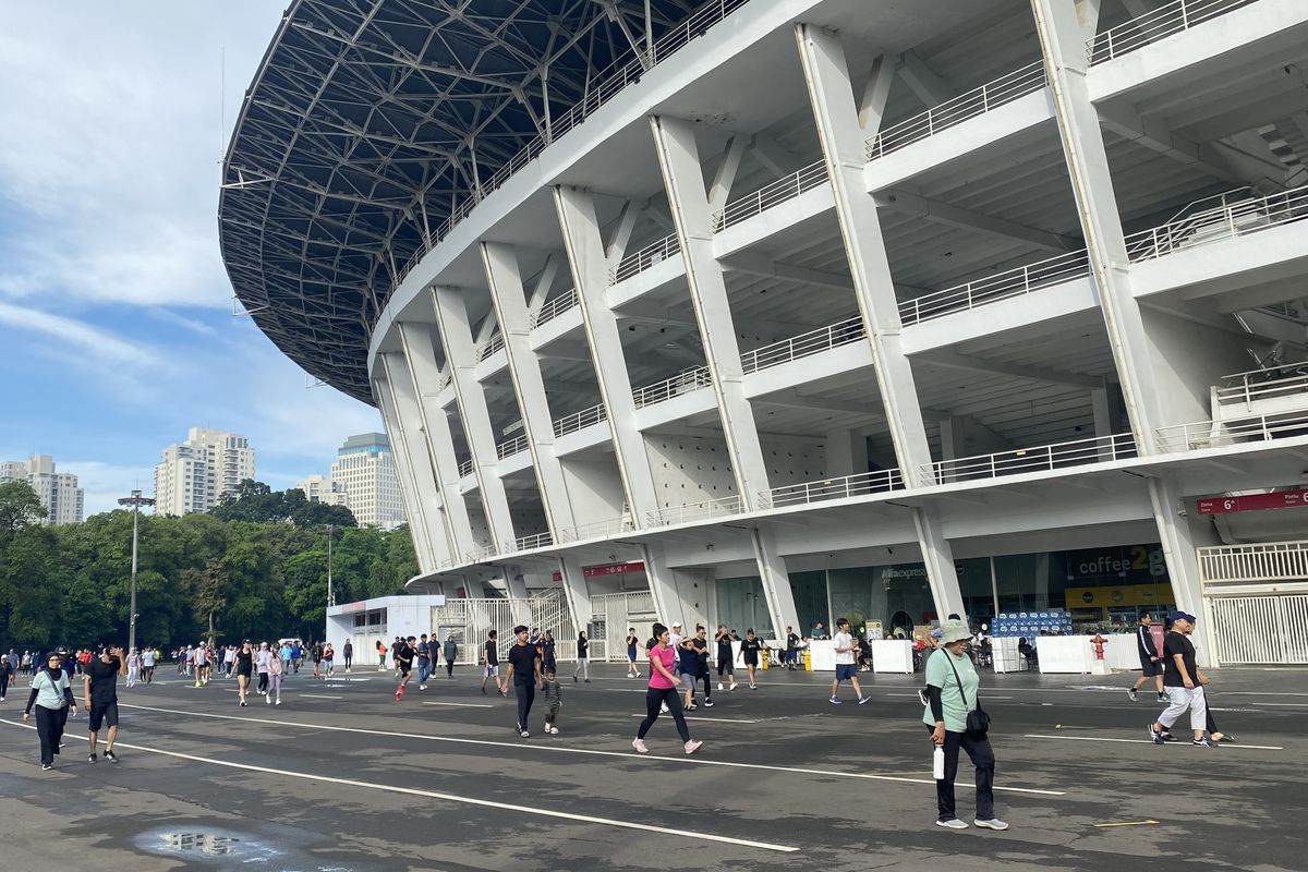 Suasana Kawasan Stadion Utama Gelora Bung Karno (SUGBK)
