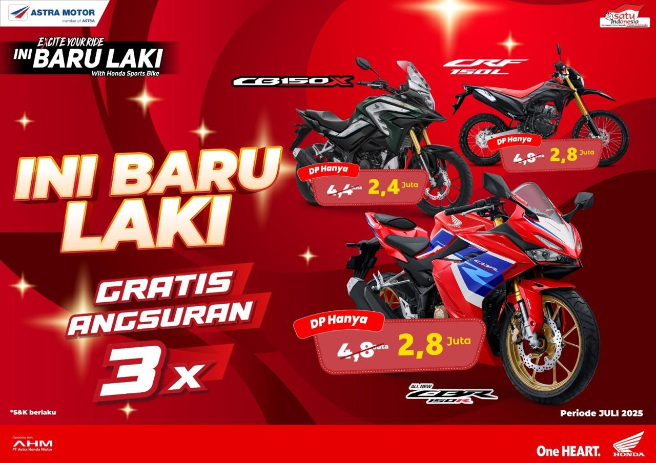 Motor Sport Honda Hadir dengan DP Ringan di Juli 2025