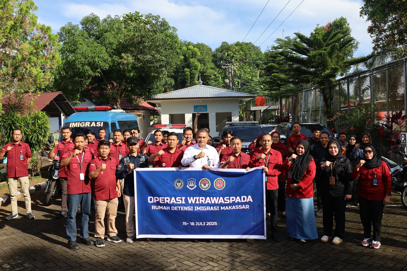 Jaga Stabilitas Nasional, Rudenim Makassar dan Kanwil Ditjenim Sulsel Gelar Operasi “Wirawaspada” Serentak