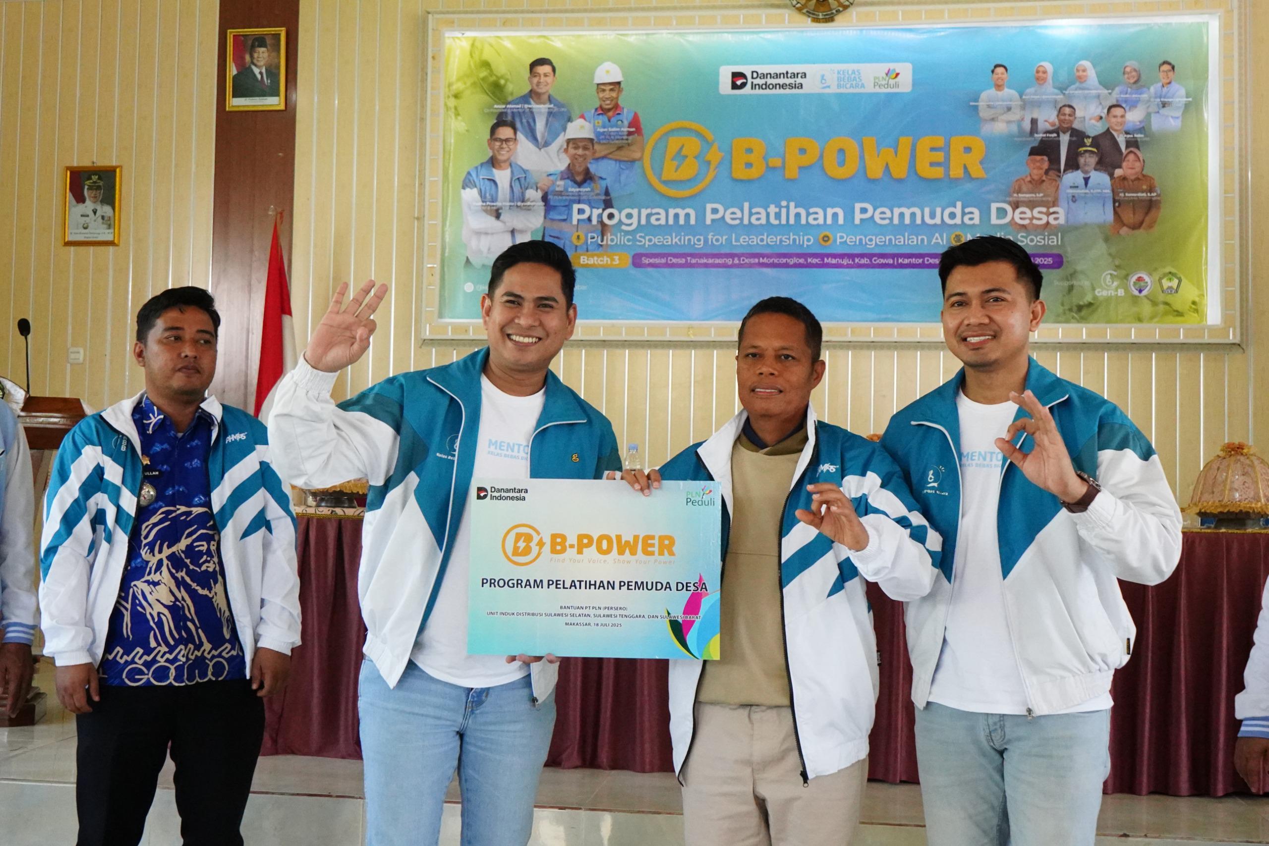 PLN Gelar Pelatihan Public Speaking dan AI untuk 400 Pemuda Desa di Gowa