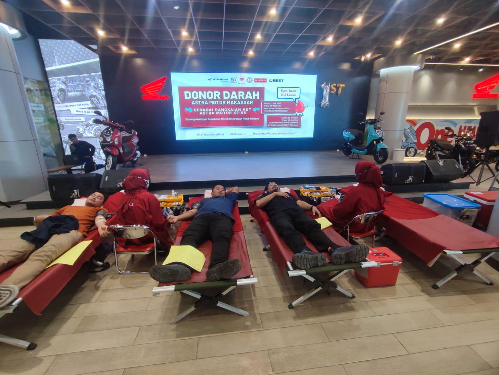 HUT ke-55 Astra Motor, Asmo Sulsel Gelar Aksi Donor Darah