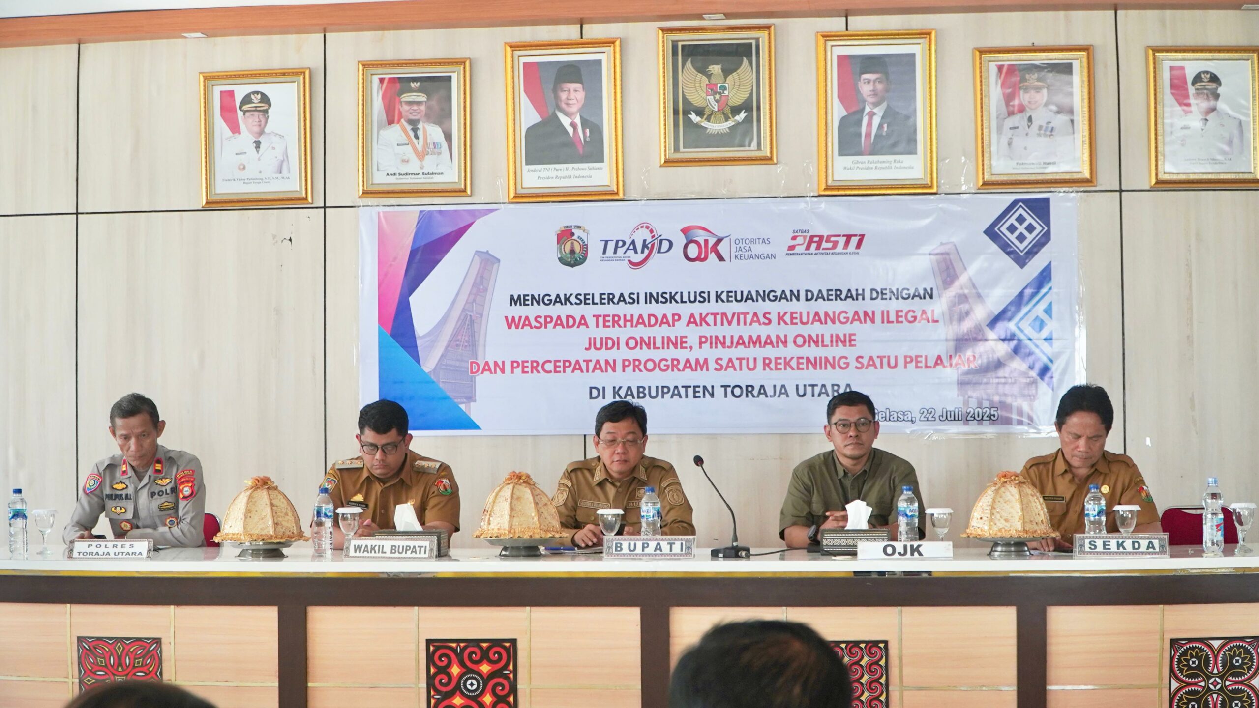 Satgas PASTI Daerah Sulsel Perkuat Sinergi Berantas Keuangan Ilegal di Toraja Utara