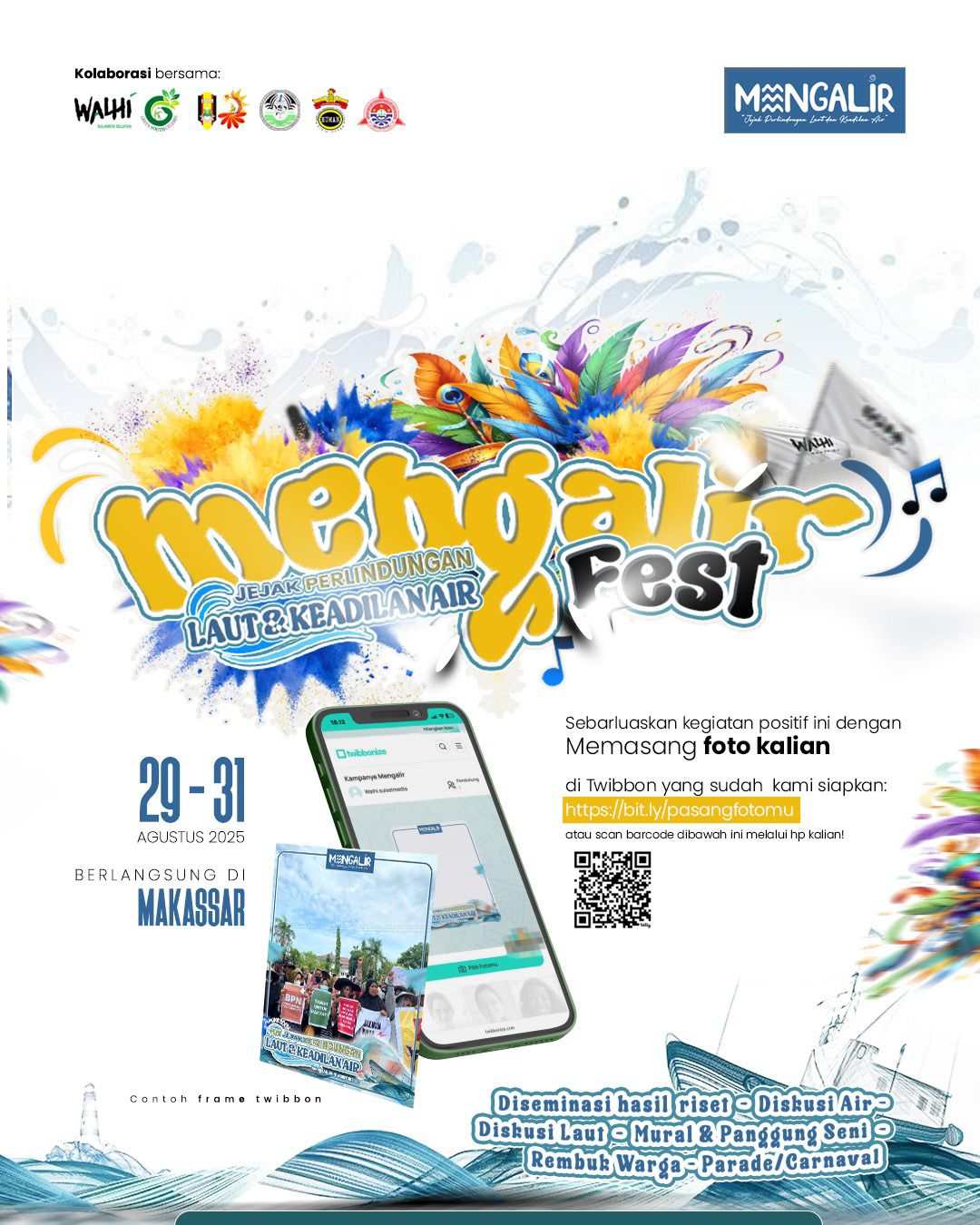 Mengalir Fest: Giat WALHI Sulsel Penutup Agustus, Catat Agenda dan Waktunya!