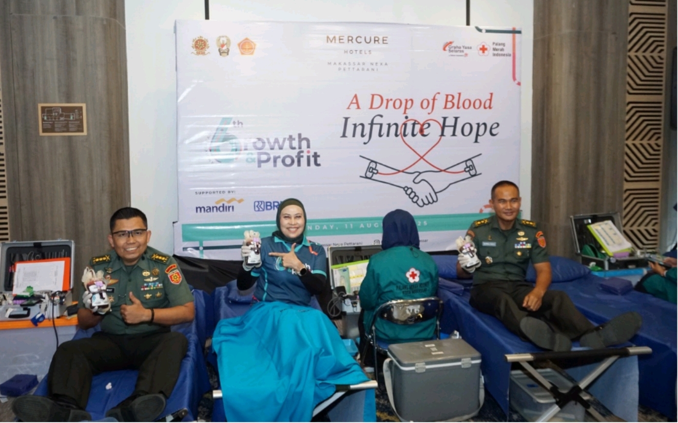 Mercure Makassar Nexa Pettarani Gelar Donor Darah di HUT ke-6
