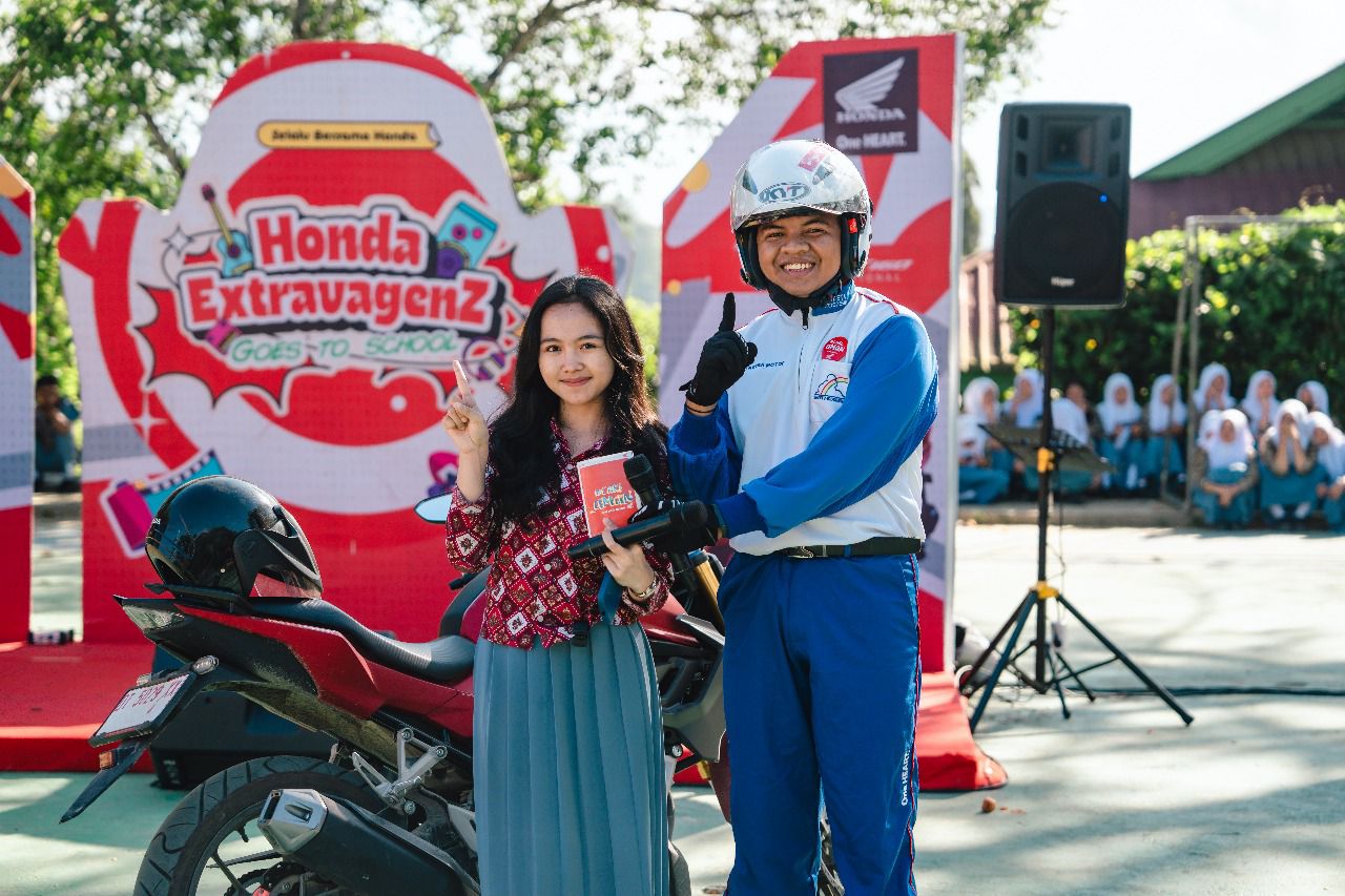 Kolaborasi Edukasi dan Hiburan, Honda ExtravagenZ Warnai SMAN 6 Kendari