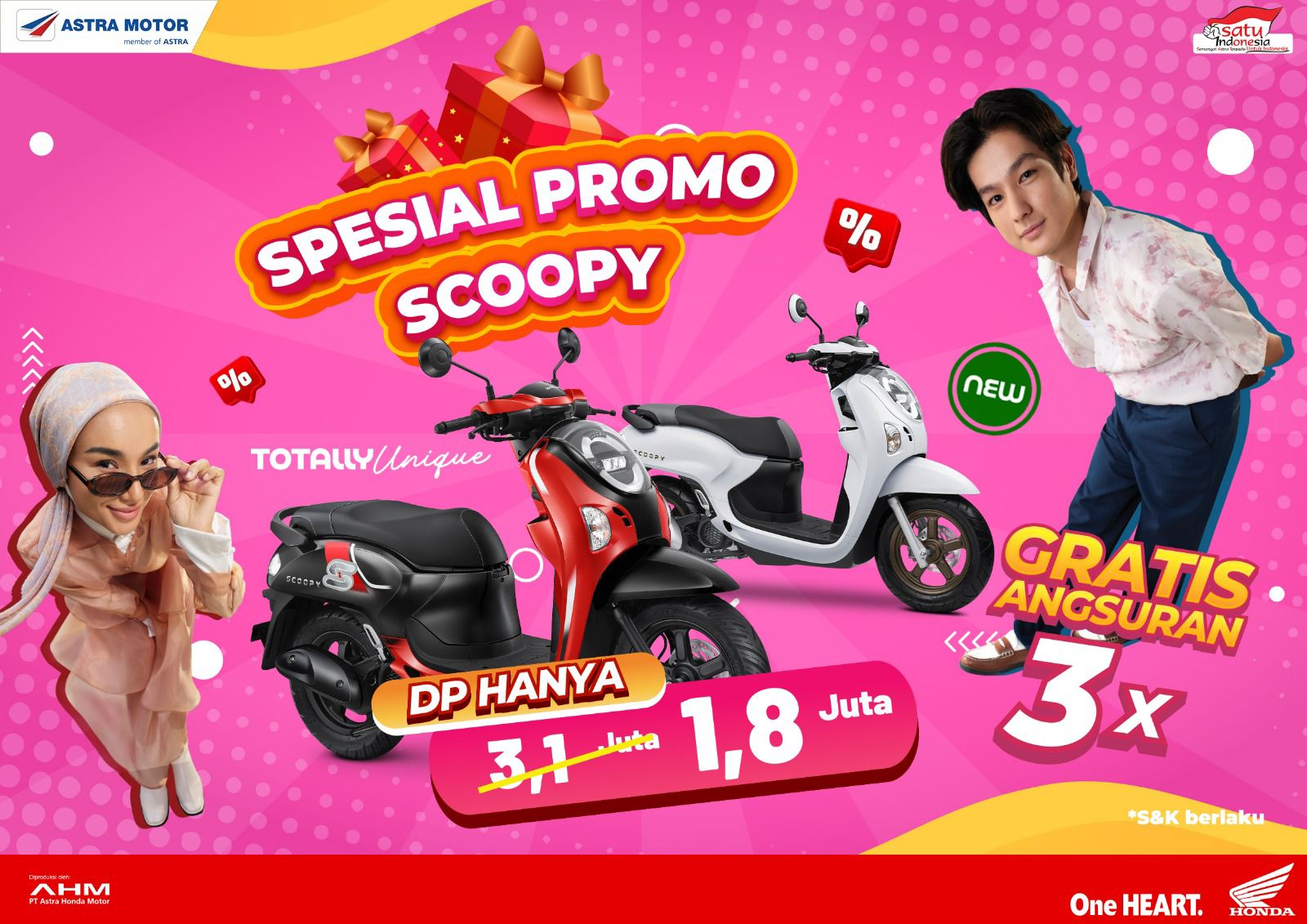 Promo Spesial Honda Scoopy di Bulan Kemerdekaan, Potongan Angsuran hingga 3 Kali