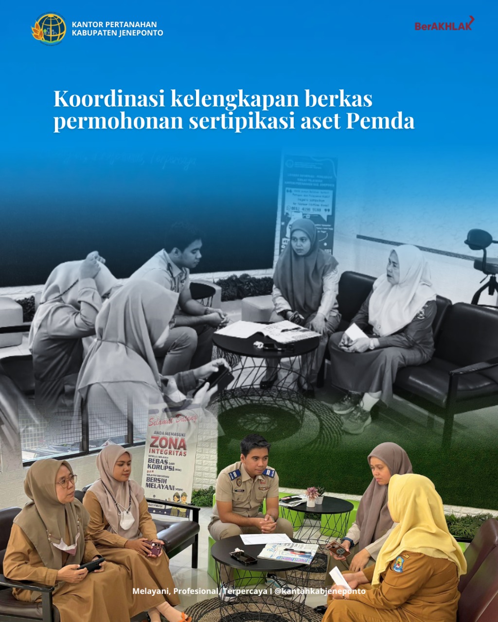 Kantor Pertanahan Jeneponto Gelar Koordinasi Kelengkapan Berkas Sertipikasi Aset Pemda