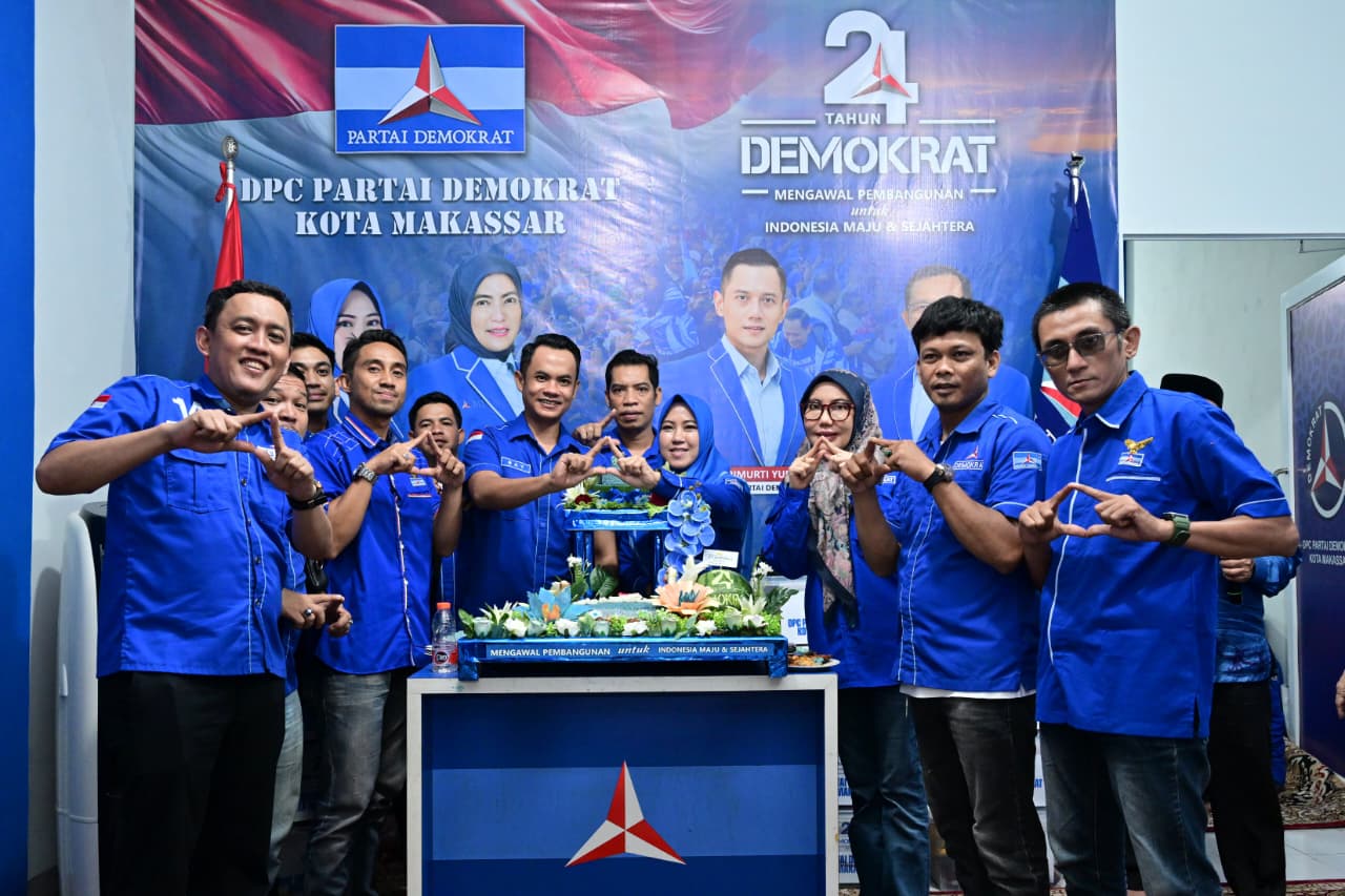DPC Demokrat Makassar Rayakan HUT ke-24 dengan Doa Bersama dan Aksi Sosial