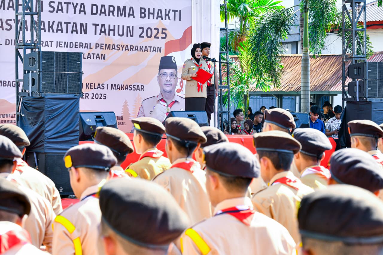 Wagub Sulsel, Fatmawati Rusdi Secara Resmi Membuka Kegiatan Perkemahan Satya Dharma Bhakti Pemasyarakatan se Sulawesi Selatan di Lembaga Pemasyarakatan (Lapas) Kelas I Makassar