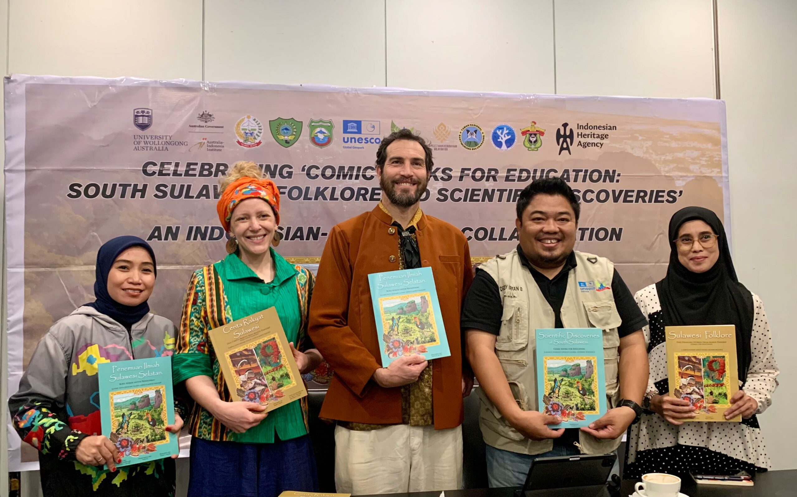 Geopark Maros Pangkep UNESCO Luncurkan 2 Buku Komik, Bahas Temuan Ilmiah dan Cerita Rakyat
