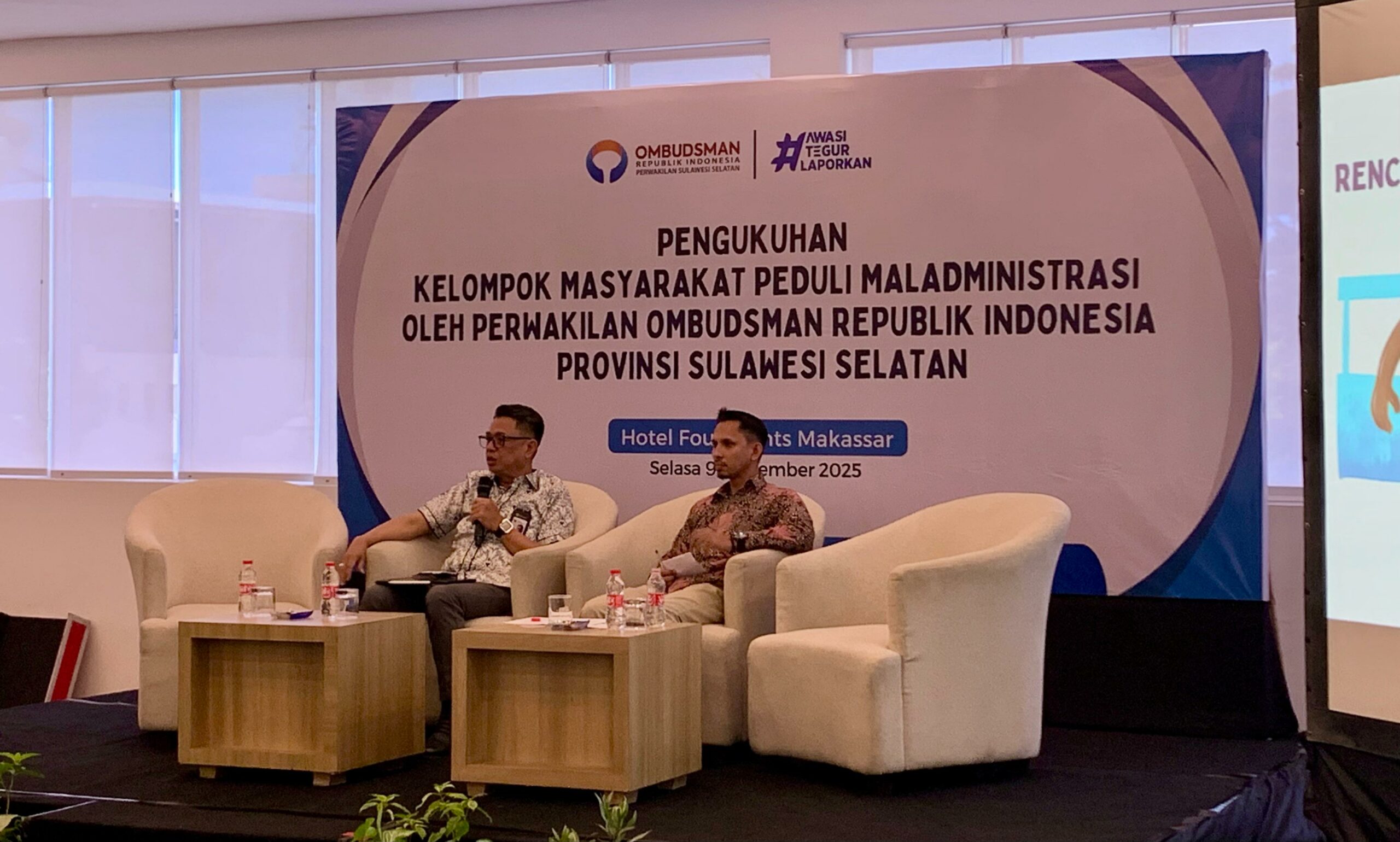 Perkuat Pengawasan Pelayanan Publik, Ombudsman Sulsel Kukuhkan Kelompok Masyarakat Peduli Maladministrasi