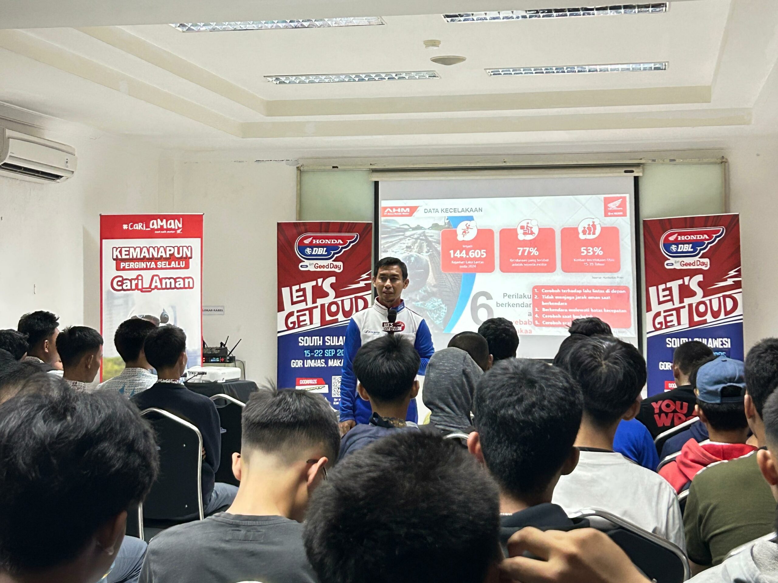 Asmo Sulsel Bekali Supporter Honda DBL 2025 dengan Edukasi Safety Riding
