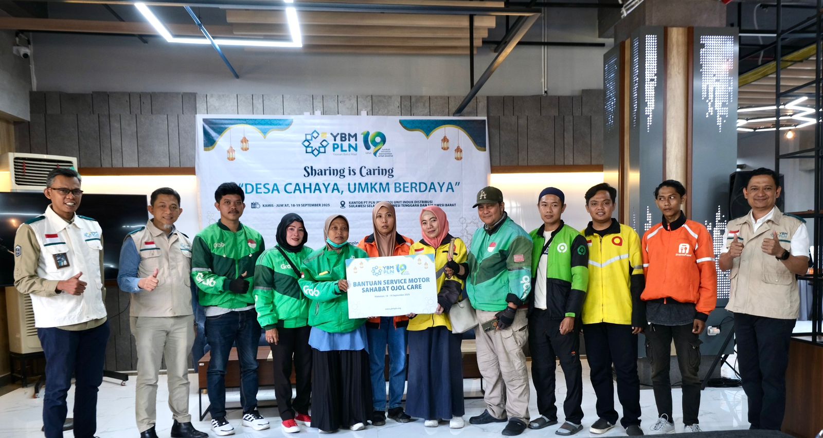 Rayakan Milad ke-19, YBM PLN Gelar Ojol Care dan Service Gratis untuk 100 Pengemudi