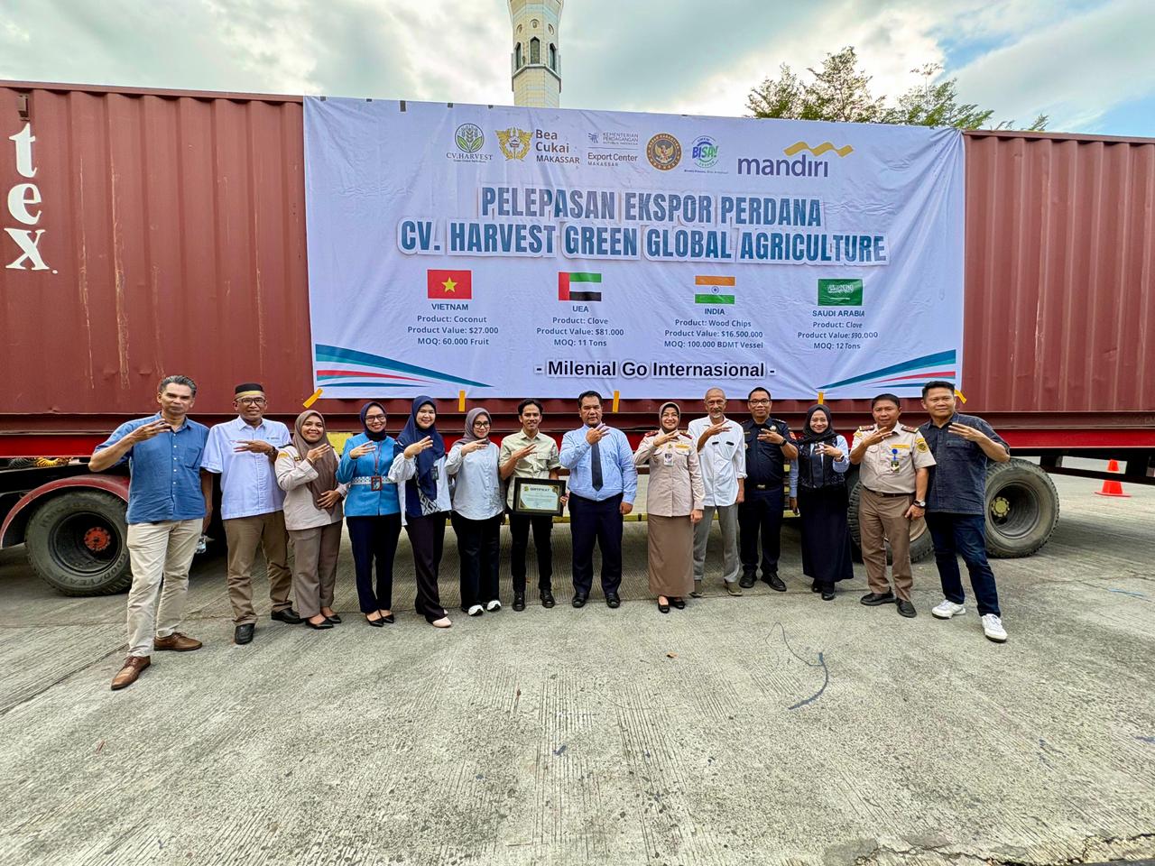 Pelepasan Ekspor Perdana CV Harvest Green Global Agriculture