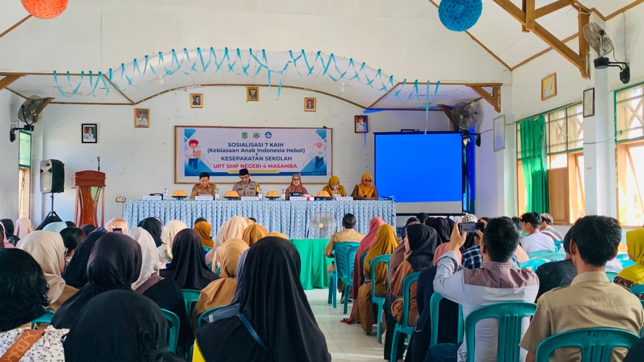 UPT SMPN 4 Masamba Gelar Sosialisasi 7 Kebiasaan Anak Indonesia Hebat