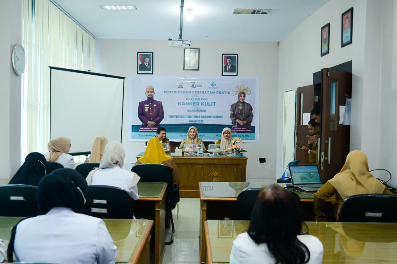 Wagub Sulsel, Fatmawati Rusdi, Resmi Membuka Kegiatan Pemeriksaan Kesehatan Gratis Deteksi Dini Kanker Kulit